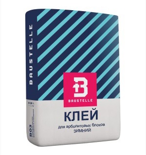 Клей (ЗИМНИЙ) для арболитовых блоков, мешок/25кг