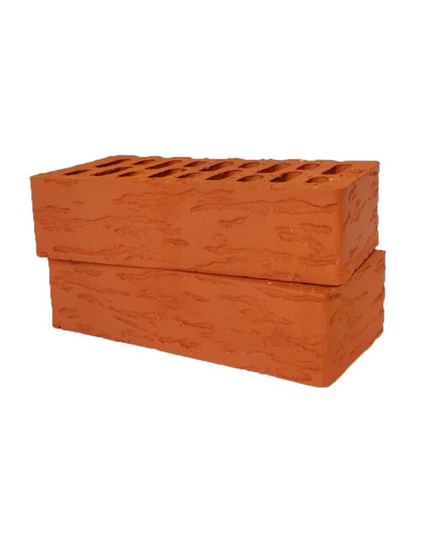 Изображение Кирпич облицовочный Красный Рустика ("Ленинск-Кузнецкий кирпичный завод")